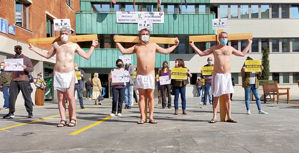 Momento de la protesta