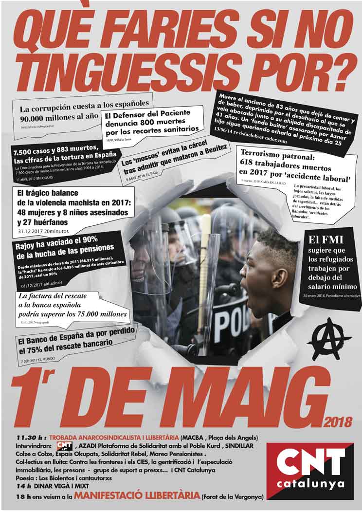 cartel 1er Maig. CNT Catalunya