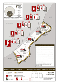 Mapa Gaza