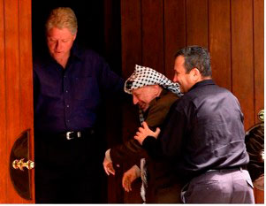 Cliton, Barak y Arafat