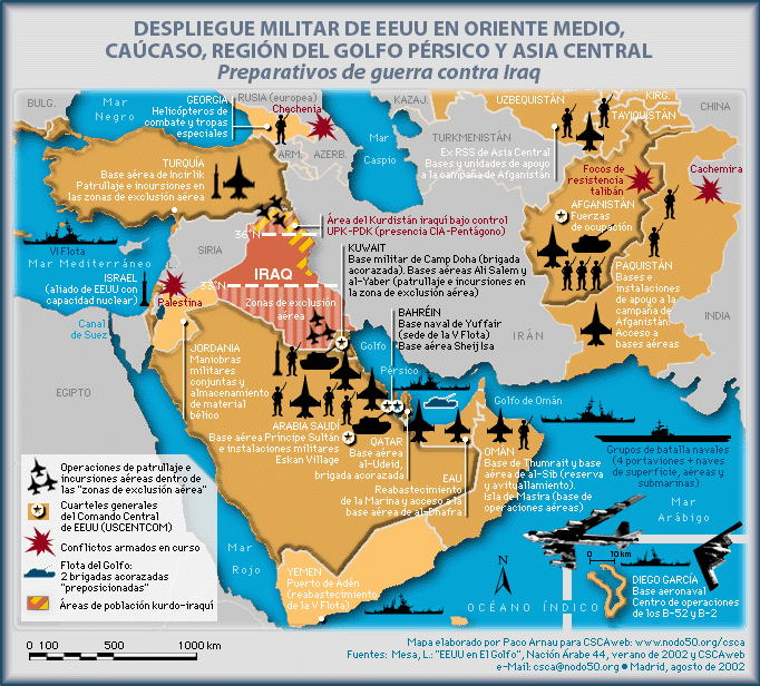 Resultado de imagen de mapa guerra de irak