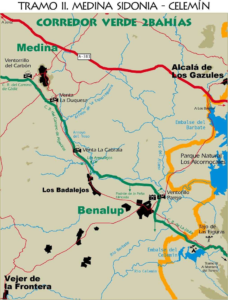 Corredor Verde Dos Bahías. Tramo de Medina Sidonia a Benalup-Casas Viejas.