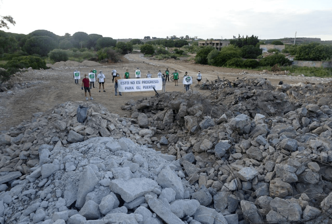 Protesta ecologista en Rancho Linares