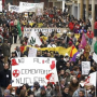 En una de las manifestaciones contra el cementerio nuclear en Santervas de (...)