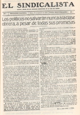 Prensa obrera de Mxico. 1.913