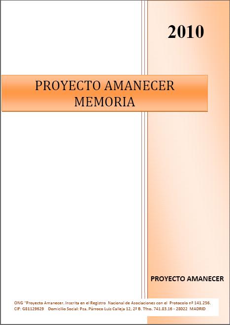 Documento Memoria 2010