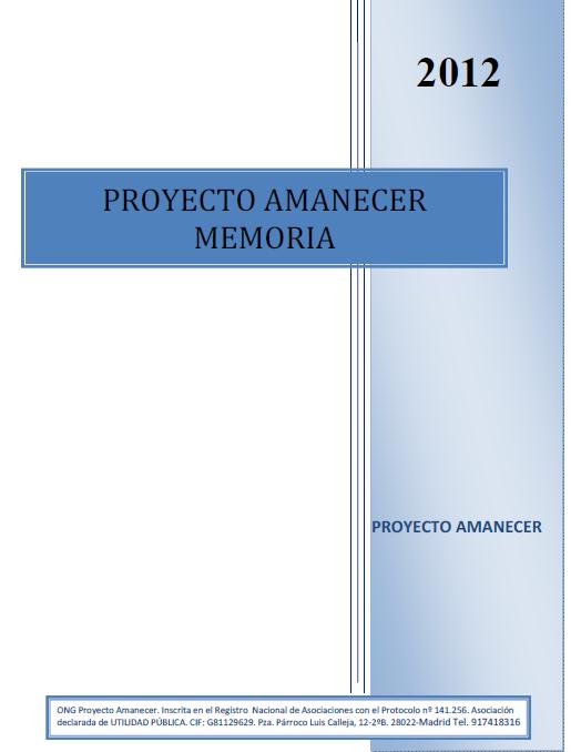 Documento Memoria 2012