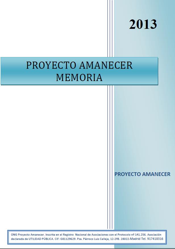 Documento Memoria 2013